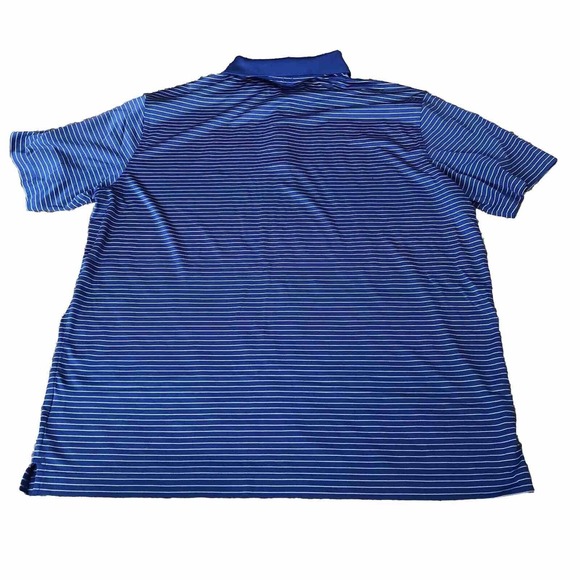 Nike Golf Tour Performance Polo Shirt Mens XL Blue Striped Activewear Top - Picture 2 of 6